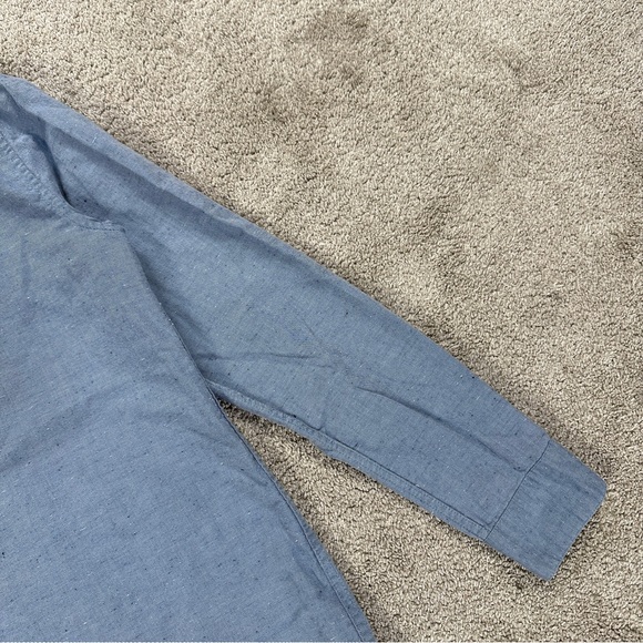 Bridge & Burn Women’s Button Down Shirt Top Longsleeve in Pale Blue Fleck Size S - Picture 8 of 14